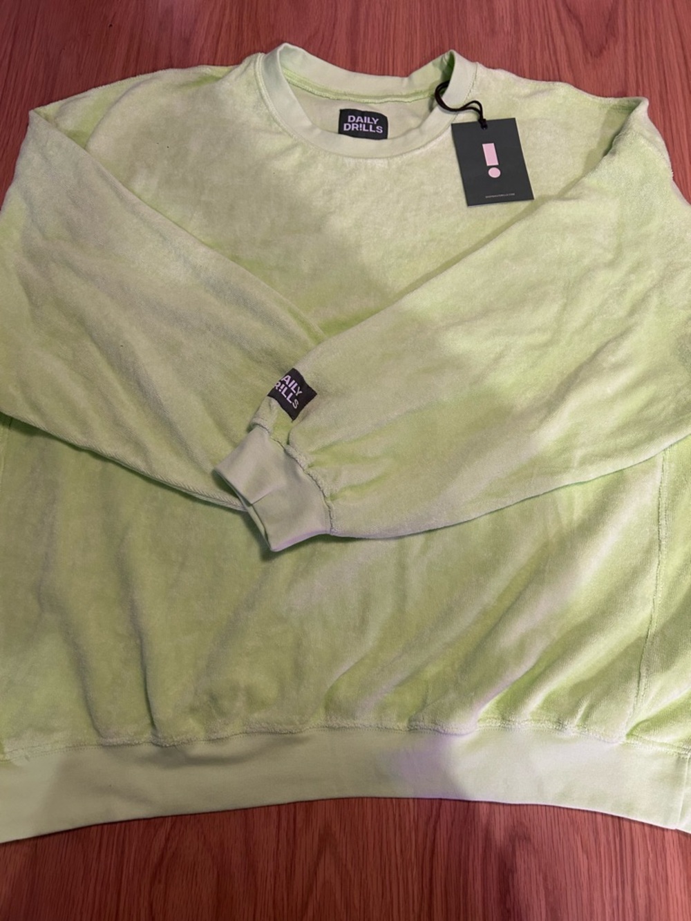 Daily Drills Terry Crew - Color Zilker Neon Green Size XS/S NWT